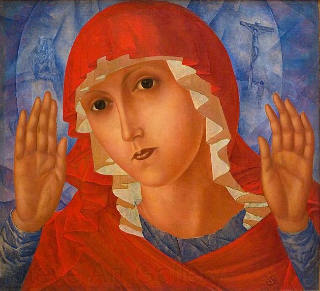 Kuzma Sergeevich Petrov-Vodkin The Mother of God of Tenderness toward Evil Hearts France oil painting art